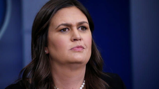 U.S. White House Press Secretary Sarah Huckabee Sanders holds the daily briefing at the White House in Washington, D.C. 