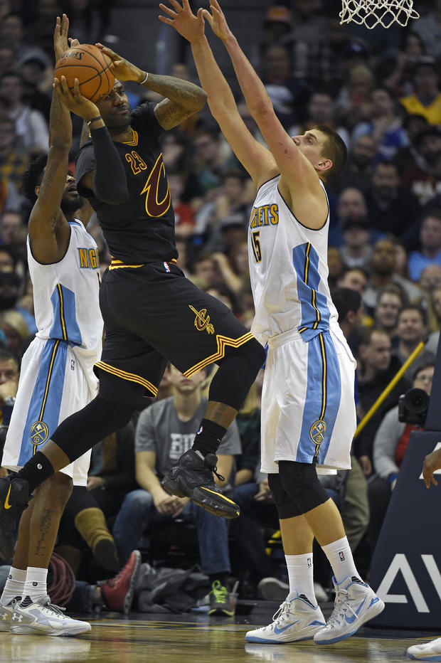 The Denver Nuggets take on the Cleveland Cavaliers at the Pepsi Center in Denver, Colorado. 