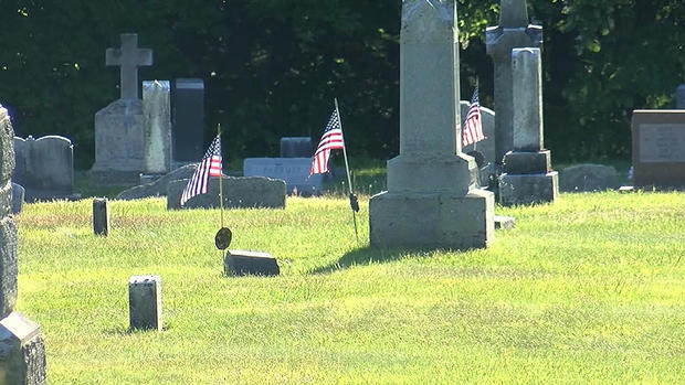 woodchuck flags adams cemetery 