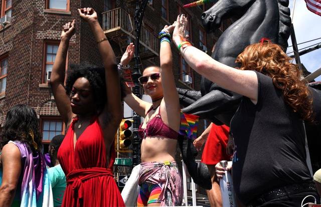 Celebration, defiance mix at New York City gay pride parade