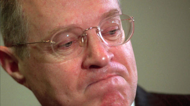 U.S. Supreme Court Justice Anthony Kennedy pauses before responding to a reporter's question at the University of Nebraska Law School in Lincoln, Nebraska, Oct. 28, 1996. 