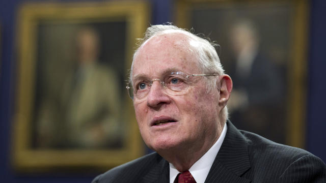 Supreme Court Associate Justice Anthony Kennedy testifies before a House Financial Services and General Government Subcommittee hearing to review a budget request for the court on Capitol Hill in Washington March 23, 2015. 