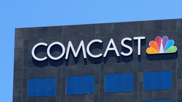 The Comcast NBC logo is shown on a building in Los Angeles, California, June 13, 2018. 