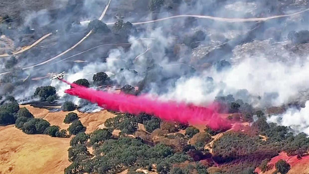 Fire Crews Battled a 4-Alarm Brush Fire in the Hills Above Concord on Friday Afternoon 