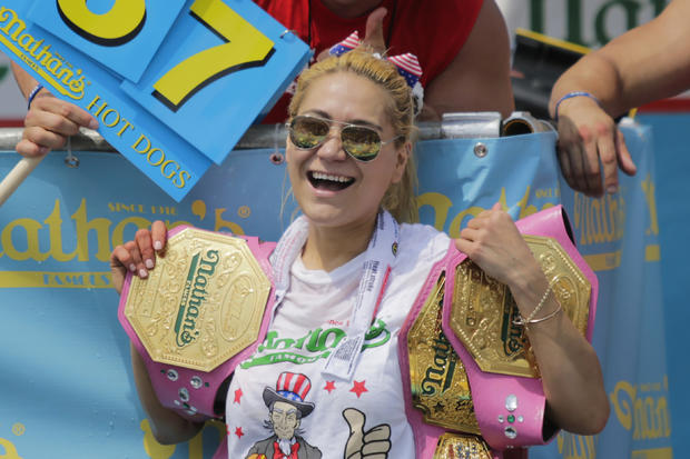 Competitive Eaters Gorge At Annual Nathan's Hot Dog Eating Contest 