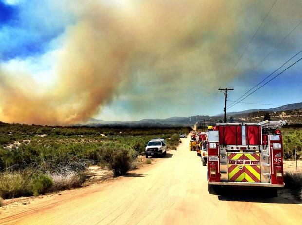 Large Brush Fire Erupts In Anza 