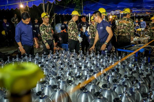 Thai Cave Rescue Oxygen Tanks 