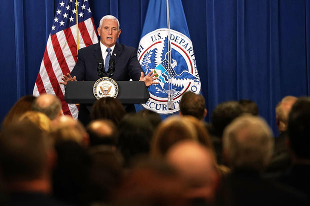 VP Mike Pence Visits ICE Headquarters In Washington DC 