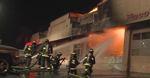 Three-Alarm Blaze Engulfs Santa Fe Springs Auto Repair Shop 1 