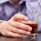man drinking whisky 