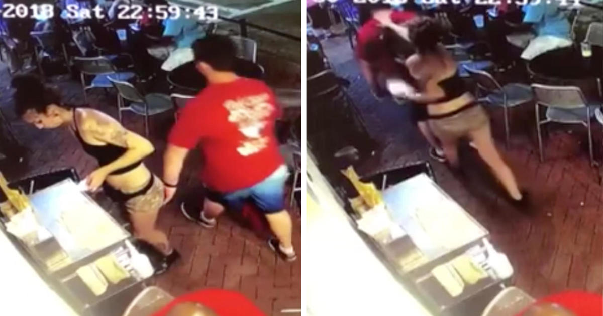 Video Shows Waitress Body Slam Man Who Groped Her Cbs News