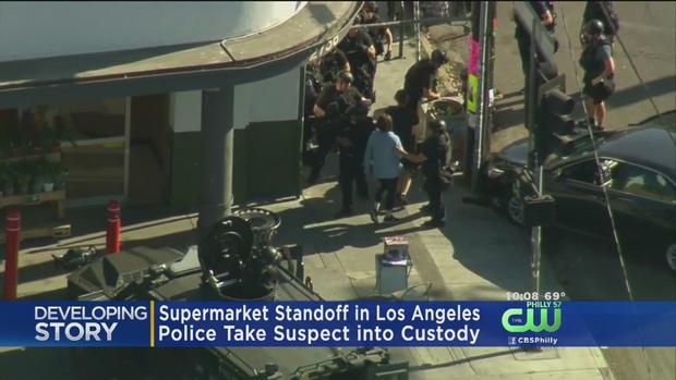 Shooting Suspect In Standoff At Los Angeles Trader Joe's In Custody; 1 Woman Killed 