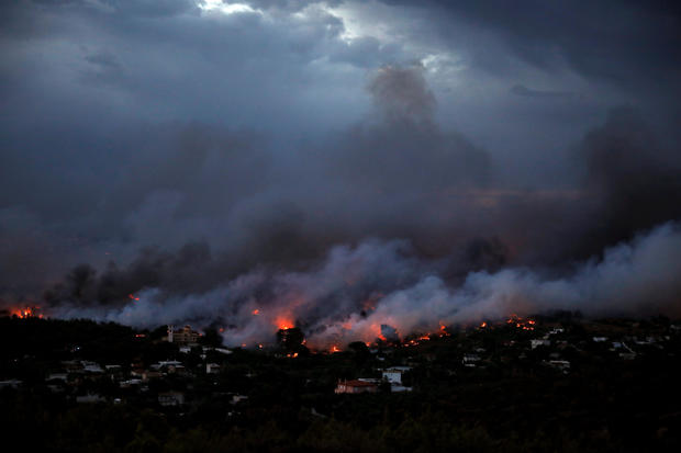 athens, greece forest fires 