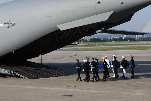 UNC and USFK Repatriate Remains Of U.S. War Dead At Osan Airbase 