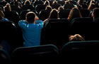 Children watching movies at the cinema 