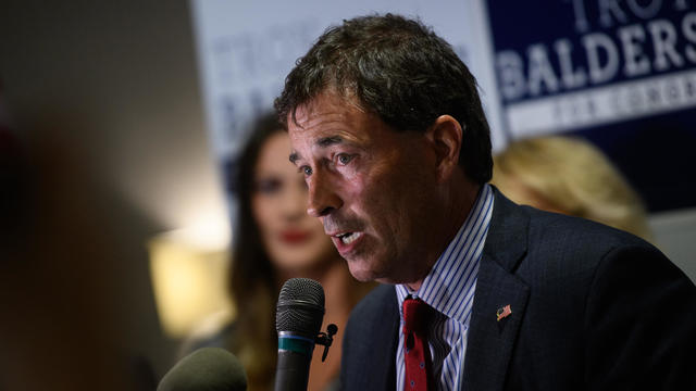 House Candidate In Ohio's Special Election  Republican Troy Balderson Holds Election Night Gathering In Newark, Ohio 