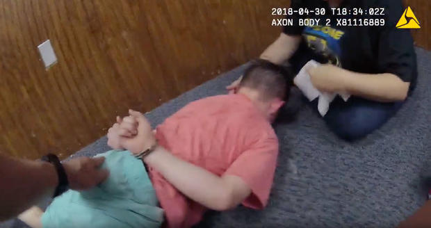Autistic child handcuffed 