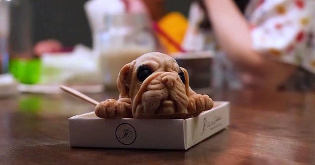 Realistic puppyshaped ice cream sold in Taiwan CBS News
