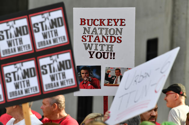 Ohio State Fans Hold Rally for Head Football Coach Urban Meyer 