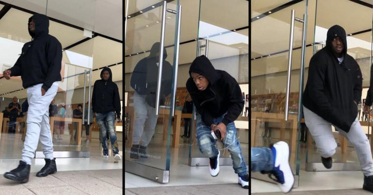 Caught On Camera: North Bay Apple Store Robbed As Security Guard Watches - CBS San Francisco