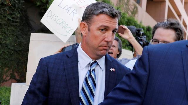 Congressman Duncan Hunter (R-CA) leaves court following his arraignment at federal court in San Diego, 