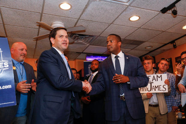 Marco Rubio Campaigns With GOP Senate Candidate John James In Detroit 
