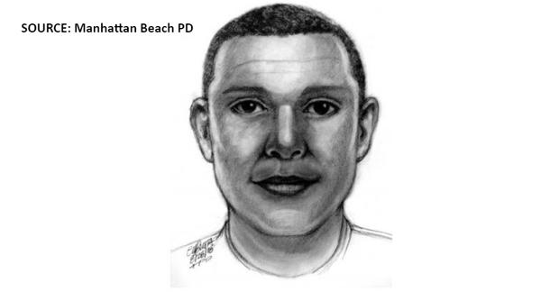 Sketch of man suspected of raping a woman at her Manhattan Beach home on Aug. 26, 2018. (SOURCE: Manhattan Beach PD) 