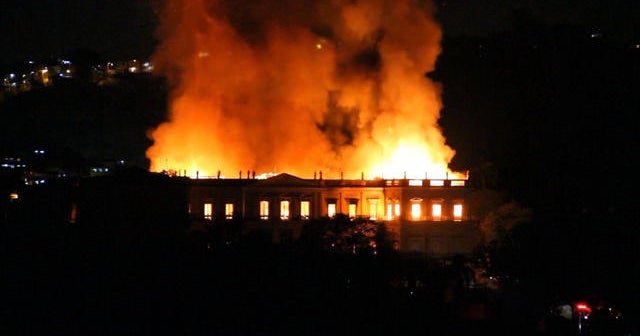 Milepost: National Museum of Brazil destroyed by fire