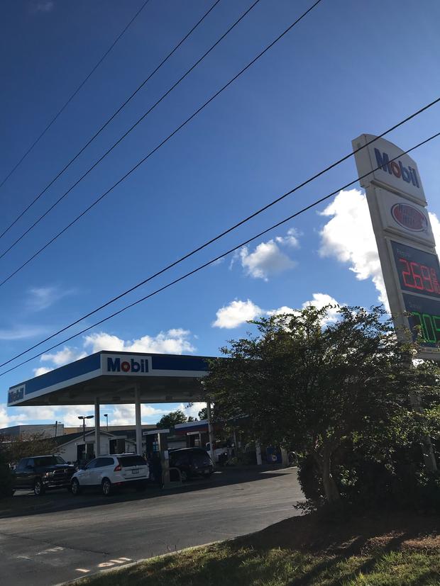 Line for gas in preparation for Hurricane Florence 
