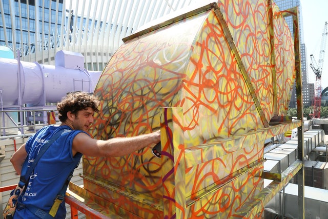 Graffiti rises at the World Trade Center site