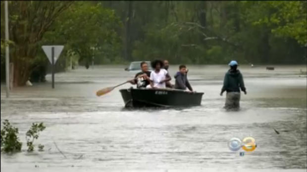 people boat florence flood 