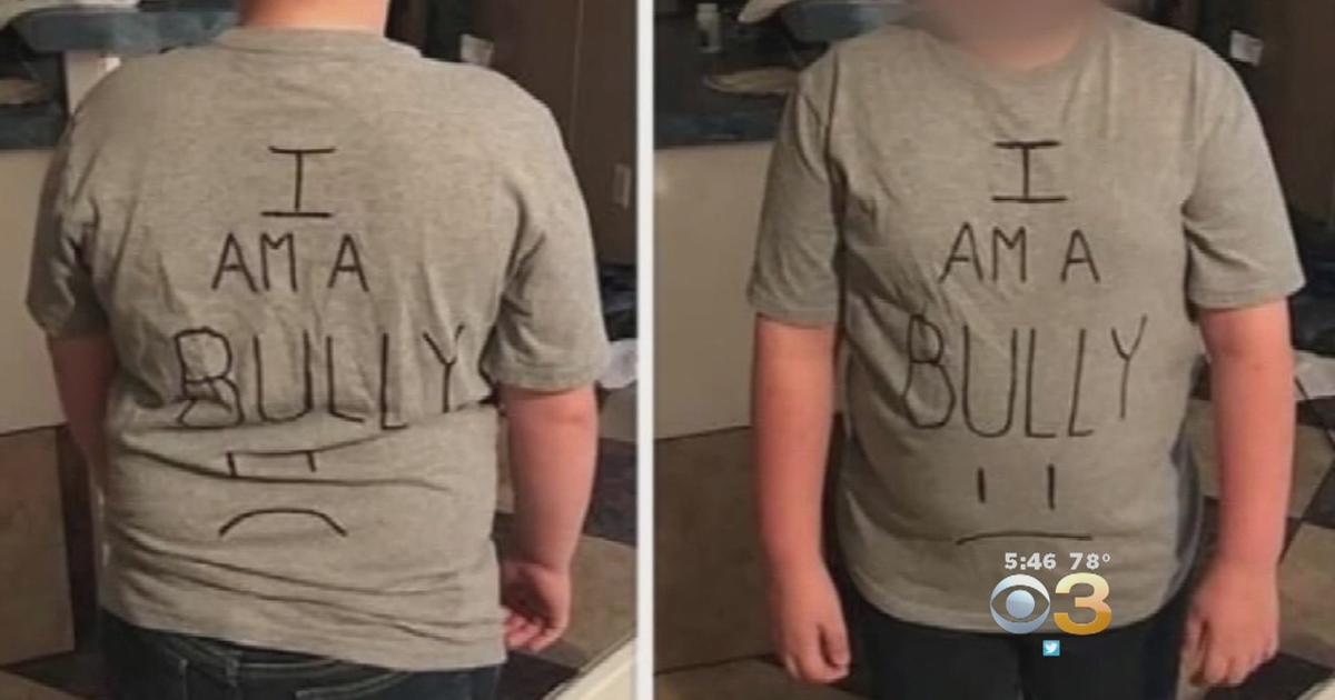 Mom Punishes Son For Bullying Behavior With I Am A Bully T Shirt