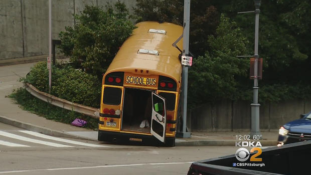 school bus crash downtown 