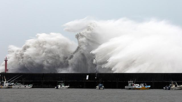 Powerful Typhoon Trami Hits Across Japan 