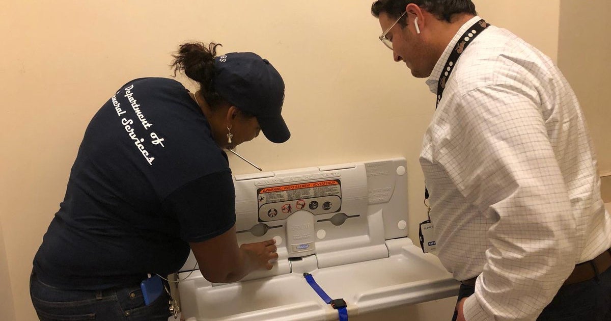 City Hall Now Has Baby Changing Tables In The Men's Bathroom CBS
