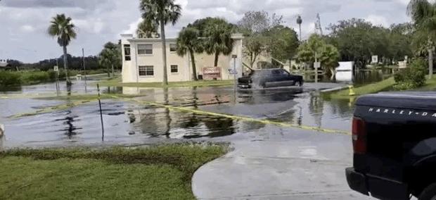 Flooding in Florida ahead of Hurricane Michael 