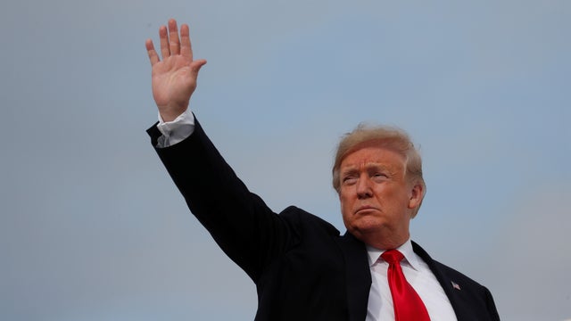 U.S. President Trump boards Air Force One prior to departing from Joint Base Andrews, Maryland 