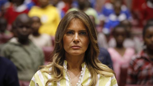 U.S. first lady Melania Trump visits the Pyramids in Cairo 