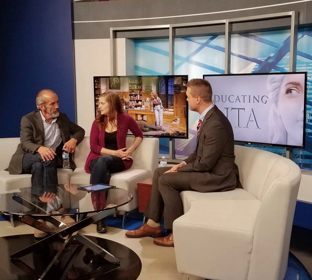 Educating Rita on set 