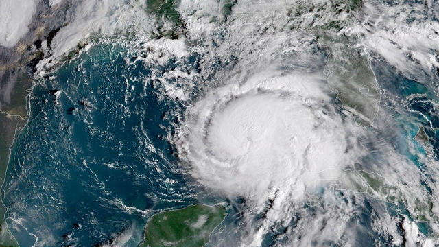 NOAA handout photo of Hurricane Michael seen in the Gulf of Mexico 