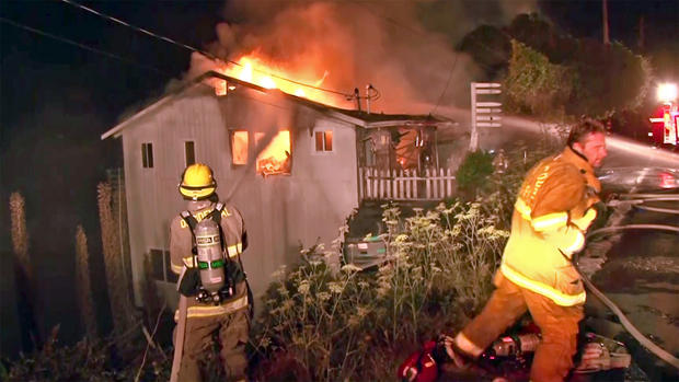 Firefighters Work to Extinguish Bodega Bay House Fire Caused by 