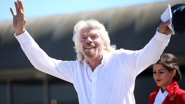 Sir Richard Branson Gets Inducted Into The Flight Path Walk Of Fame At LAX 