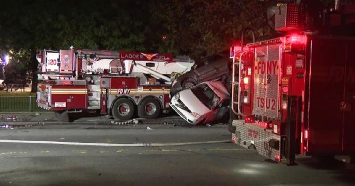 Firefighter Hospitalized After FDNY Truck Strikes Parked Cars In ...