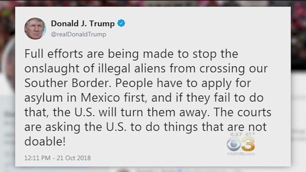 Trump migrant tweet 
