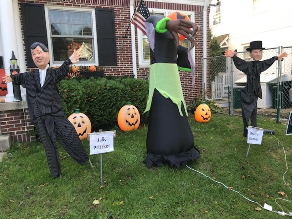 'What's Scarier Than A Politician?' Wilmette Man's Halloween Lawn