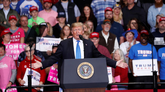 U.S. President Trump speaks at a campaign rally in Charlotte 