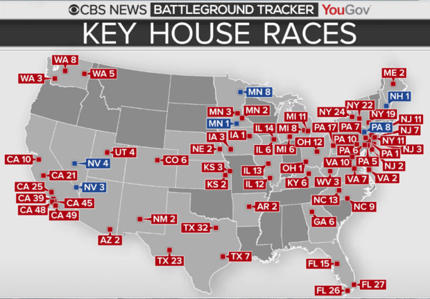 Key House Races in the 2018 midterms 