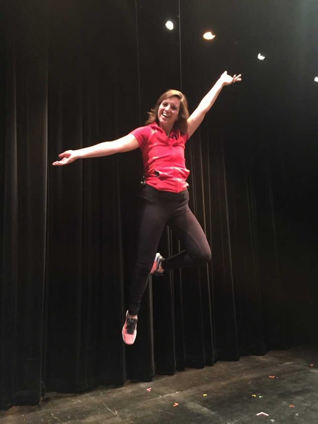 Katie Steiner Flies At Mary Poppins Jr. 