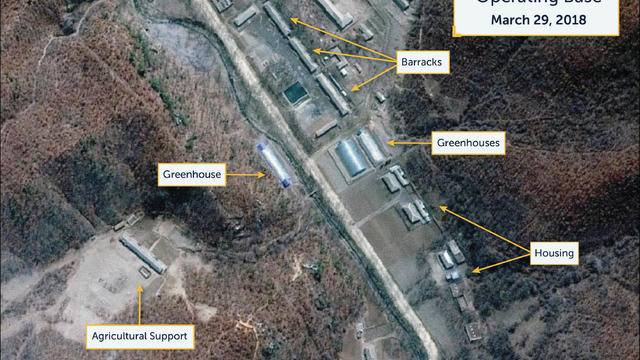 A Digital Globe satellite image shows what CSIS reports is an undeclared missile operating base at Sakkanmol 