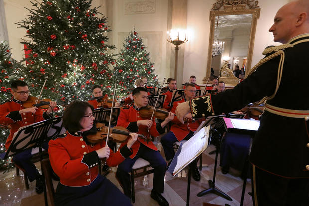 Holiday Decorations On Display At The White House 
